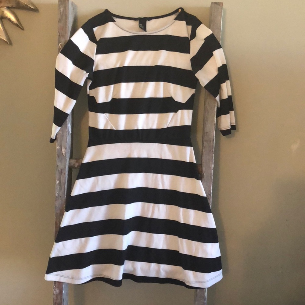 Black and white striped dress from H & M